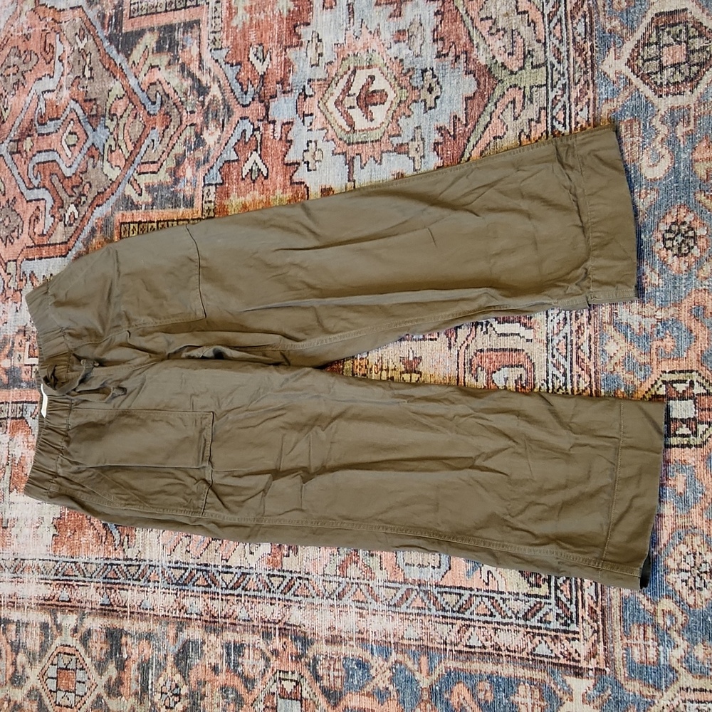 Buck Mason Olive Green Wide-Leg Utility Trousers